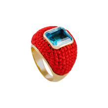 Red Bombé Ring