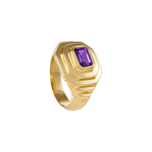 Mini Steps Ring with Amethyst