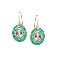 Mint Oval Hook Earrings