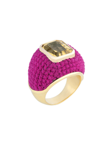 Fuchsia Bombé Ring with Citrine