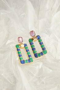 Falchi Earrings - Blue and Green