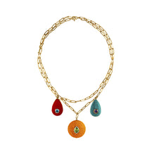 Orange Multicoloured Necklace