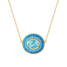 Blue Oval Necklace