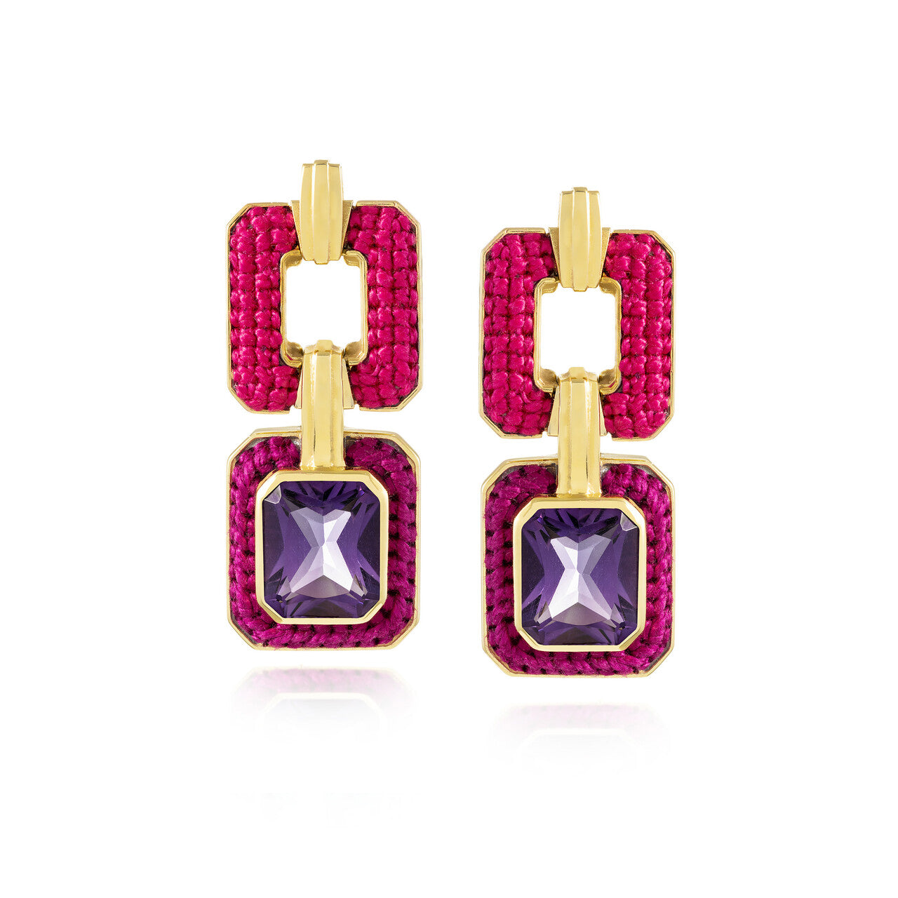 Fuchsia Links Earrings